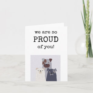 Carte Nous sommes fiers de vous, Animaux de compag