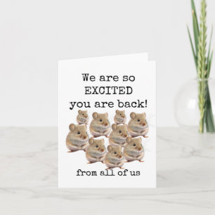 Carte Nous Sommes Heureux Que Vous Soyez De Retour, De N