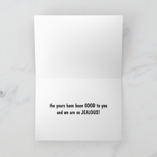 CARTE NOUS SOMMES JALOUS CUZ VOUS REGARDEZ SI BON À VOTR (Intérieur)