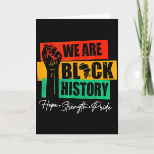 Carte Nous sommes l'histoire noire Espoir Force Fierté É