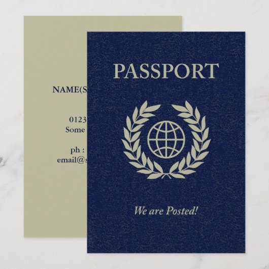 Carte nous sommes postés passeport (Devant / Derrière)