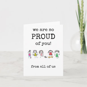 Carte Nous sommes si fiers de vous, de la part de nous t