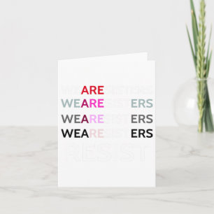 Carte Nous Sommes Soeurs Résistent À La Femme Féministe 
