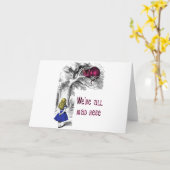 Carte Nous sommes tous fous ici (Fleur jaune)