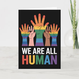 Carte Nous Sommes Tous Humains Arc-En-Ciel LGBTQ Fierté