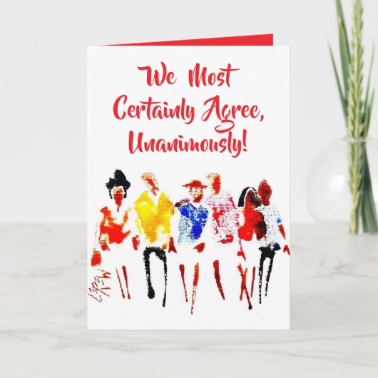 Carte Nous Sommes Tout À Fait D'Accord ! Bonne Fête des (Devant)