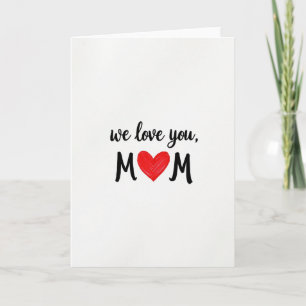 Carte "Nous t'aimons" calligraphiée
