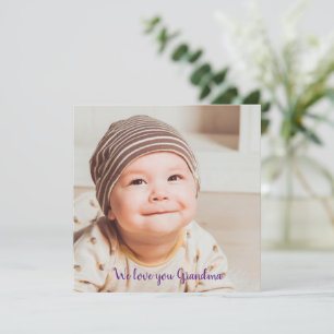 Carte Nous t'aimons Grand-mère Photographie avec Typogra