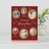 Carte Nous t'aimons Grand-mère Six Photo avec Texte Coeu (Debout devant)