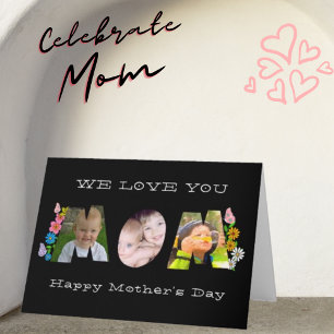 Carte Nous t'aimons Maman ! Photo et nom de papillon mar