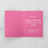 Carte Nous t'aimons Maman Pink Minimalist (Intérieur)