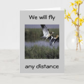 CARTE "NOUS VOLONS N'IMPORTE QUELLE DISTANCE POUR DIRE H (Fleur jaune)