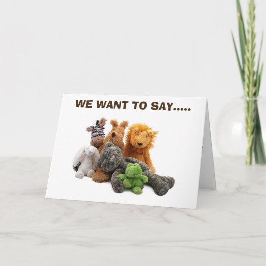 CARTE NOUS VOULONS DIRE : HEUREUX ANNIVERSAIRE POUR VOUS (Devant)