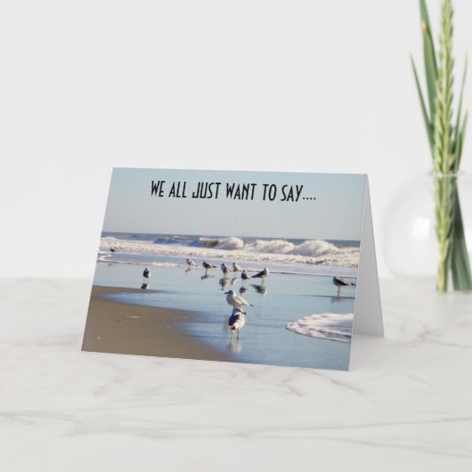 CARTE NOUS VOULONS TOUS JUSTE DIRE FÉLICITATIONS (Devant)