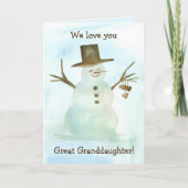 Carte Nous Vous Aimons Grand-Fille Joyeux Noël (Devant)