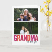 Carte Nous vous aimons, grand-maman ! x2 (Fleur jaune)