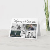 Carte Nous vous aimons Modern Script 6 Photo Collage (Devant)