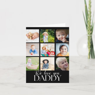 Carte Nous vous aimons Papa Beau Collage 9 Photos 