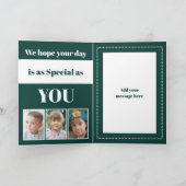 Carte Nous vous aimons Papa Fête des pères vert blanc ph (Intérieur)