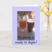 CARTE NOUS VOUS ATTENDONS À LA FÊTE (Fleur jaune)