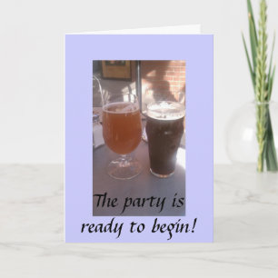 CARTE NOUS VOUS ATTENDONS À LA FÊTE