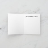 Carte Nous vous avons manqués à l'église (Intérieur)