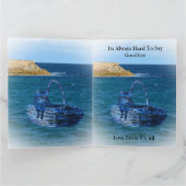 Carte Nous vous manquerons Chat Sea Adventure Bon Voyage (Intérieur)