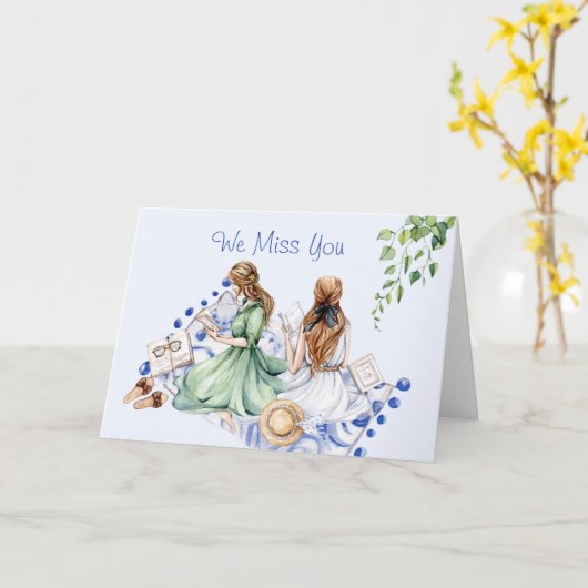 Carte Nous vous manquons bien bientôt d'un groupe d'amis (Fleur jaune)