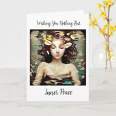 Carte Nous vous souhaitons paix intérieure et harmonie (Fleur jaune)