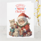 Carte Nous Vous Souhaitons Un Joyeux Grand-Mère Et Chats (Fleur jaune)