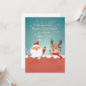 Carte Nous Vous Souhaitons Un Joyeux Noël (Devant/Arrière en situation)