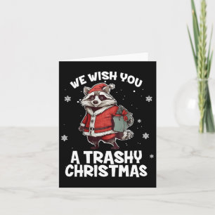 Carte Nous Vous Souhaitons Un Raccoon De Noël Trashy Ani