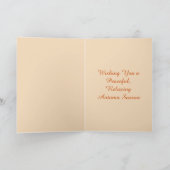 Carte Nous vous souhaitons une saison d'automne paisible (Intérieur)