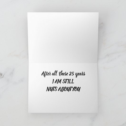 Carte NOUS VOUS SUIVONS SUR NOTRE *25e ANNIVERSAIRE MARI (Intérieur)