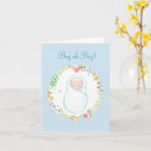 Carte Nouveau Baby Boy Note Card (Fleur jaune)