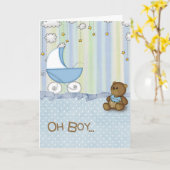 Carte nouveau bébé (Fleur jaune)