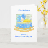 Carte Nouveau bébé (Fleur jaune)