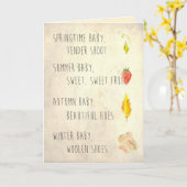 Carte Nouveau bébé (Fleur jaune)