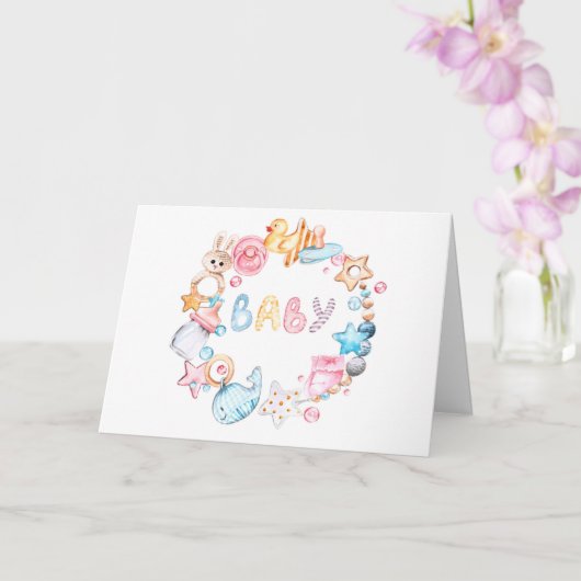 Carte Nouveau bébé (Orchidée)