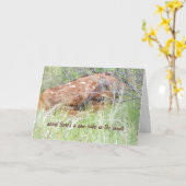 Carte Nouveau bébé dans les bois Félicitations (Fleur jaune)