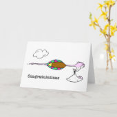 Carte Nouveau bébé - félicitations (Fleur jaune)