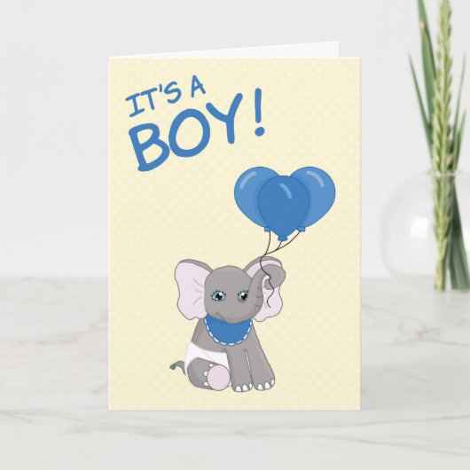 Carte Nouveau bébé Félicitations Baby Boy (Devant)