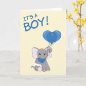 Carte Nouveau bébé Félicitations Baby Boy (Fleur jaune)