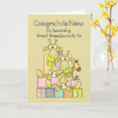 Carte Nouveau Bébé Félicitations Pour Grands-Parents - (Fleur jaune)