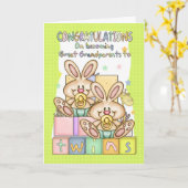 Carte Nouveau Bébé Félicitations Pour Grands-Parents - (Fleur jaune)