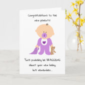 Carte Nouveau bébé fille changer le sujet Félicitations (Fleur jaune)