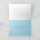 Carte Nouveau bébé garçon Félicitations Petit agneau (Intérieur)