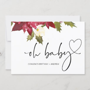 Carte Nouveau Bébé Grossesse Félicats Oh Bébé Noël