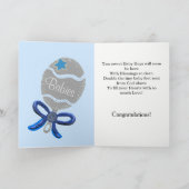 Carte Nouveau bébé jumeaux garçons sur le chemin PHOTO (Intérieur)