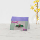 Carte nouveau bébé, pois doux (Fleur jaune)